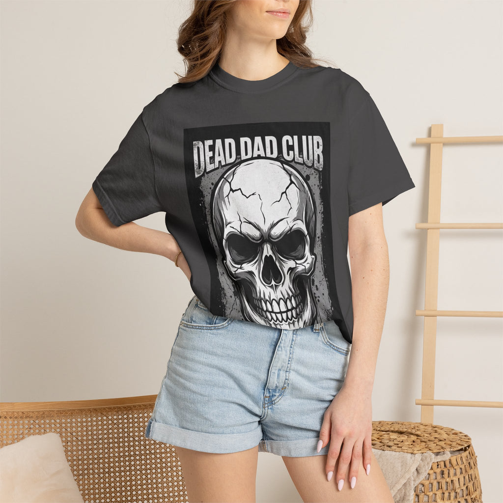 Dead Dad Club Skull Tee — 'Death Built Me' Graphic T‑Shirt
