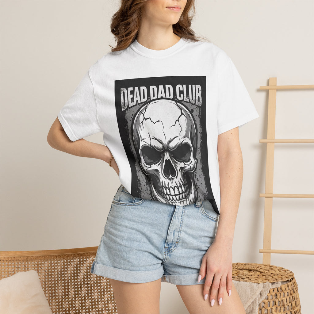 Dead Dad Club Skull Tee — 'Death Built Me' Graphic T‑Shirt