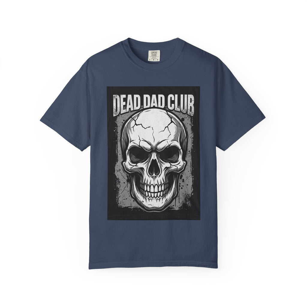 Dead Dad Club Skull Tee — 'Death Built Me' Graphic T‑Shirt